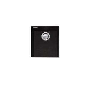 OLIVERI SANTORINI SINGLE BOWL UNDERMOUNT KITCHEN AND LAUNDRY SINK WITH OVERFLOW BLACK 410MM