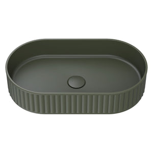 FIENZA MINKA PILL SOLID SURFACE ABOVE COUNTER BASIN FOREST 550MM