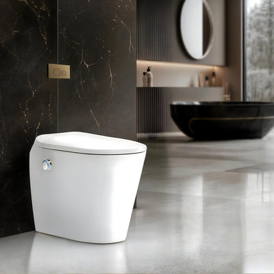 LAFEME AUTOLUX RIMLESS SMART TOILET W/ AUTOFLUSH GLOSS WHITE