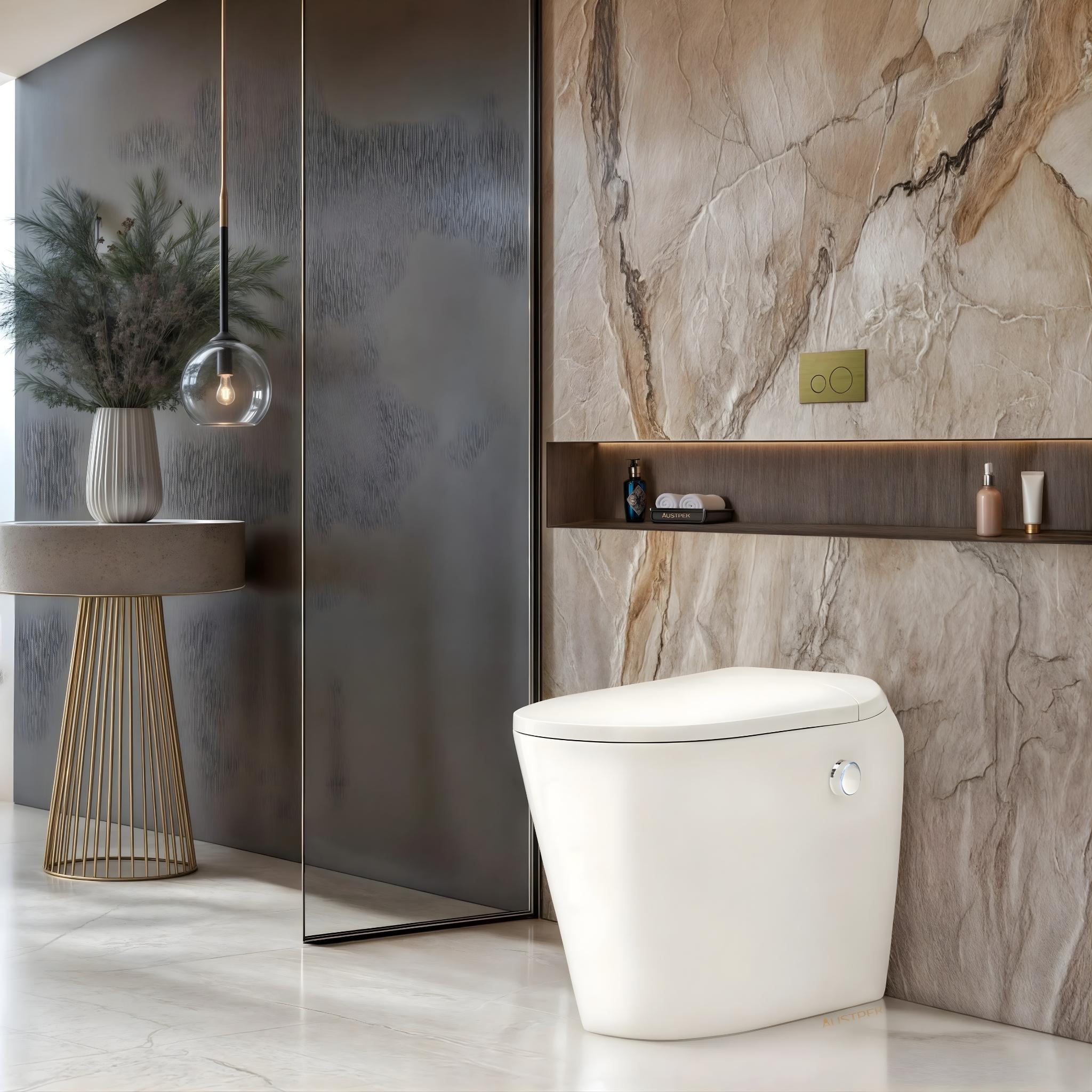 LAFEME AUTOLUX RIMLESS SMART TOILET W/ AUTOFLUSH GLOSS WHITE