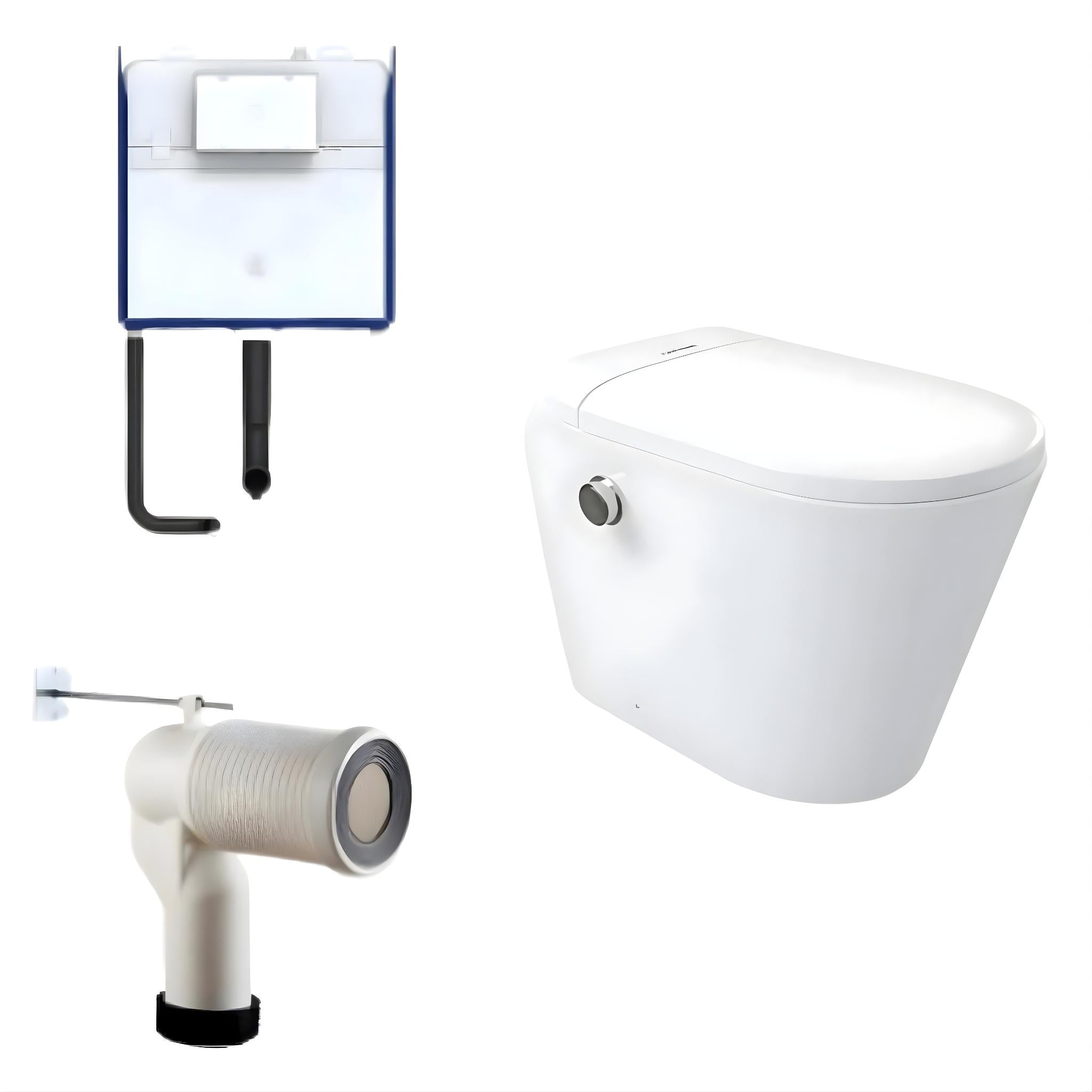 LAFEME AUTOLUX RIMLESS SMART TOILET W/ AUTOFLUSH GLOSS WHITE
