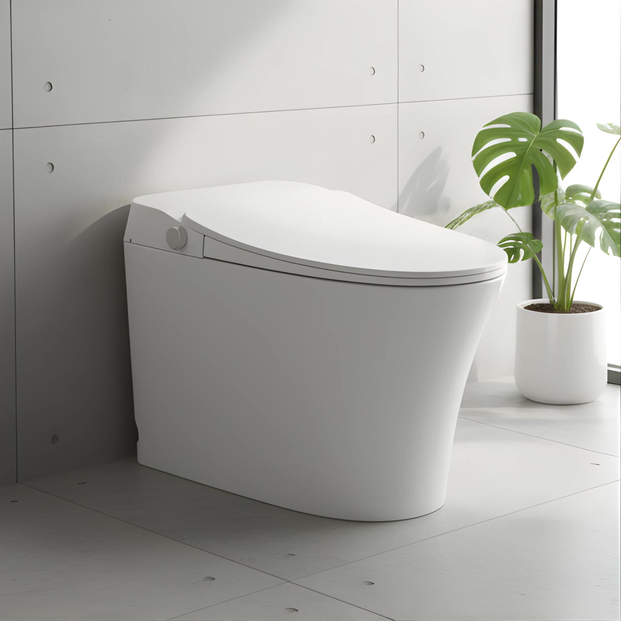 LAFEME NEOVANTA CISTERNLESS SMART TOILET WITH WIRELESS REMOTE GLOSS WHITE