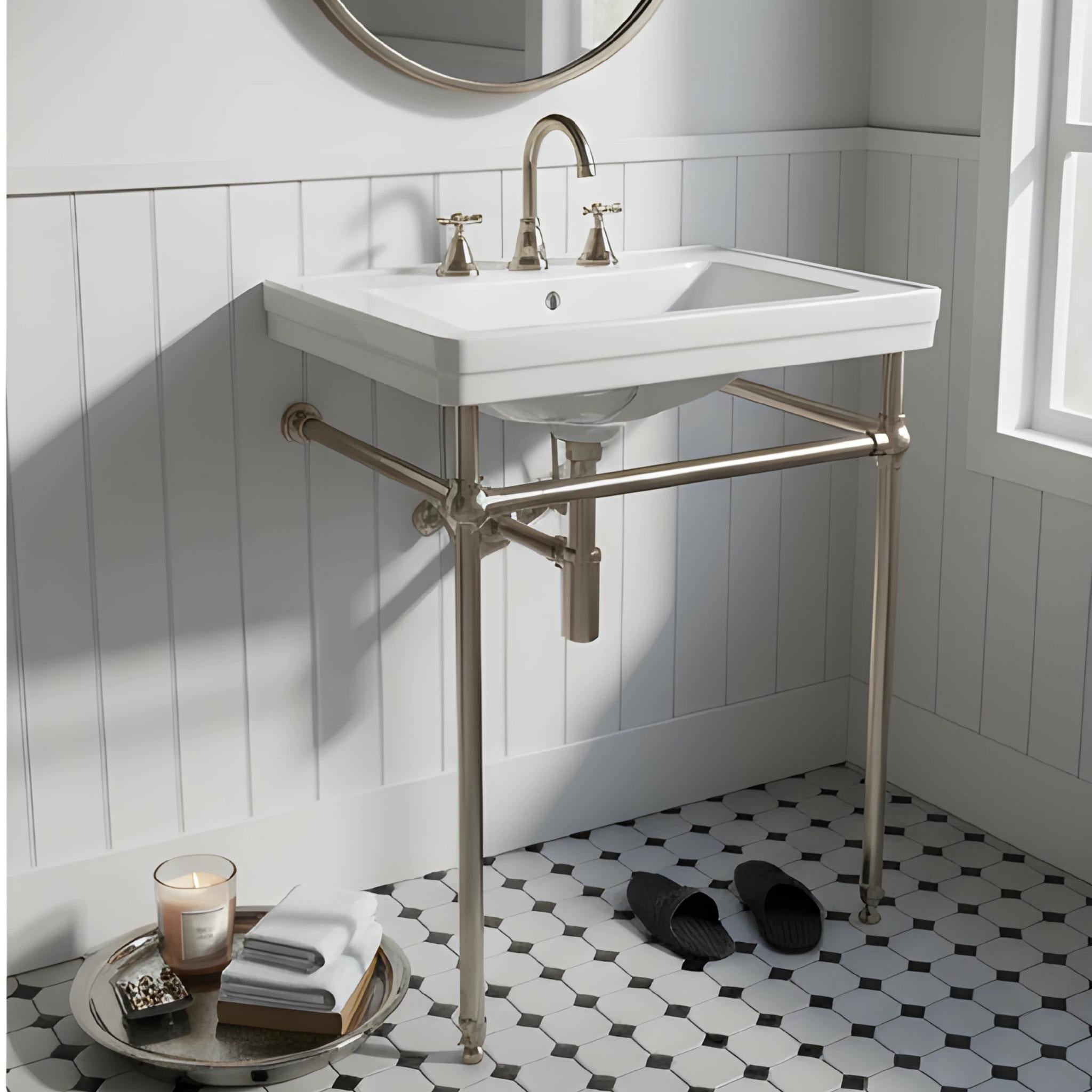 TURNER HASTINGS STAFFORD NUOVO BASIN STAND CHROME 585MM