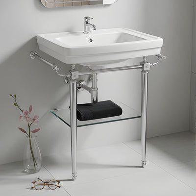 TURNER HASTINGS STAFFORD ENGLISH BASIN STAND CHROME 585MM