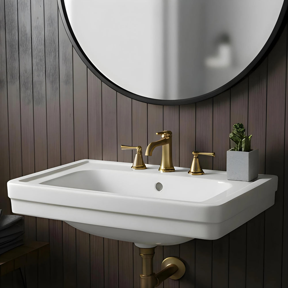 TURNER HASTINGS STAFFORD WALL HUNG BASIN GLOSS WHITE 585MM