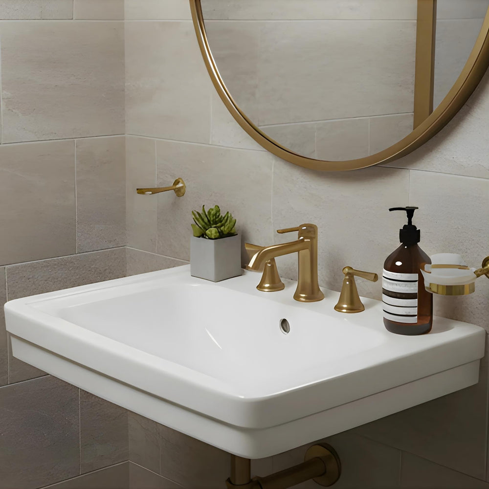 TURNER HASTINGS STAFFORD WALL HUNG BASIN GLOSS WHITE 585MM