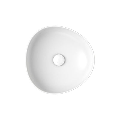 FIENZA PEBBLE ABOVE COUNTER BASIN MATTE WHITE 400MM