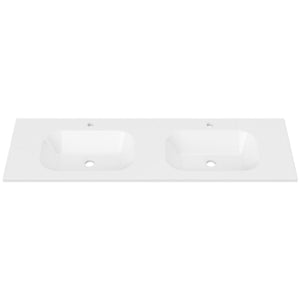 DUROCLASS STADIUM GLOSS WHITE DOUBLE BOWL UNDERMOUNT VANITY TOP (AVAILABLE IN 1500MM AND 1800MM)
