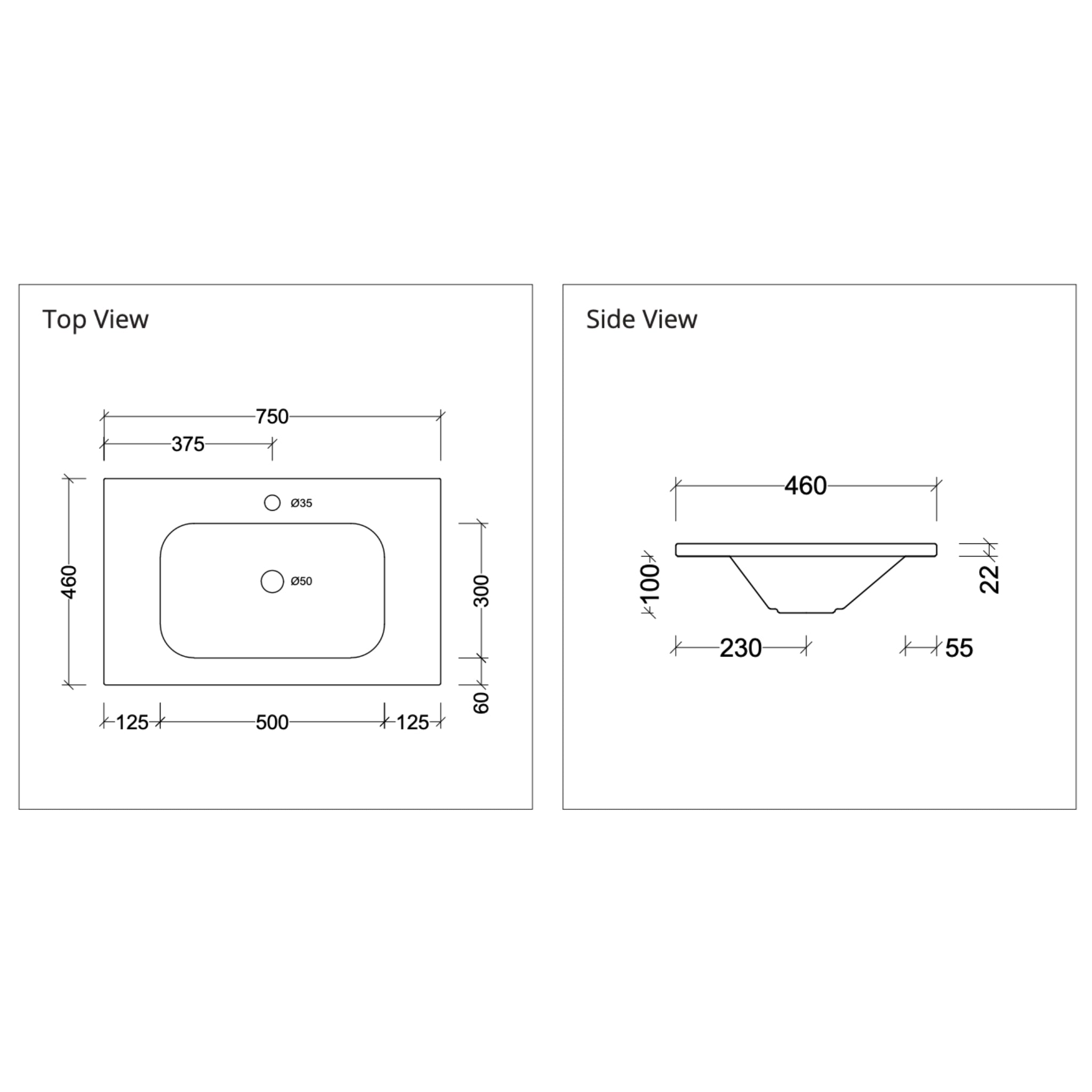 DUROCLASS STADIUM GLOSS WHITE SINGLE BOWL UNDERMOUNT VANITY TOP (MULTIPLE SIZES AVAILABLE)