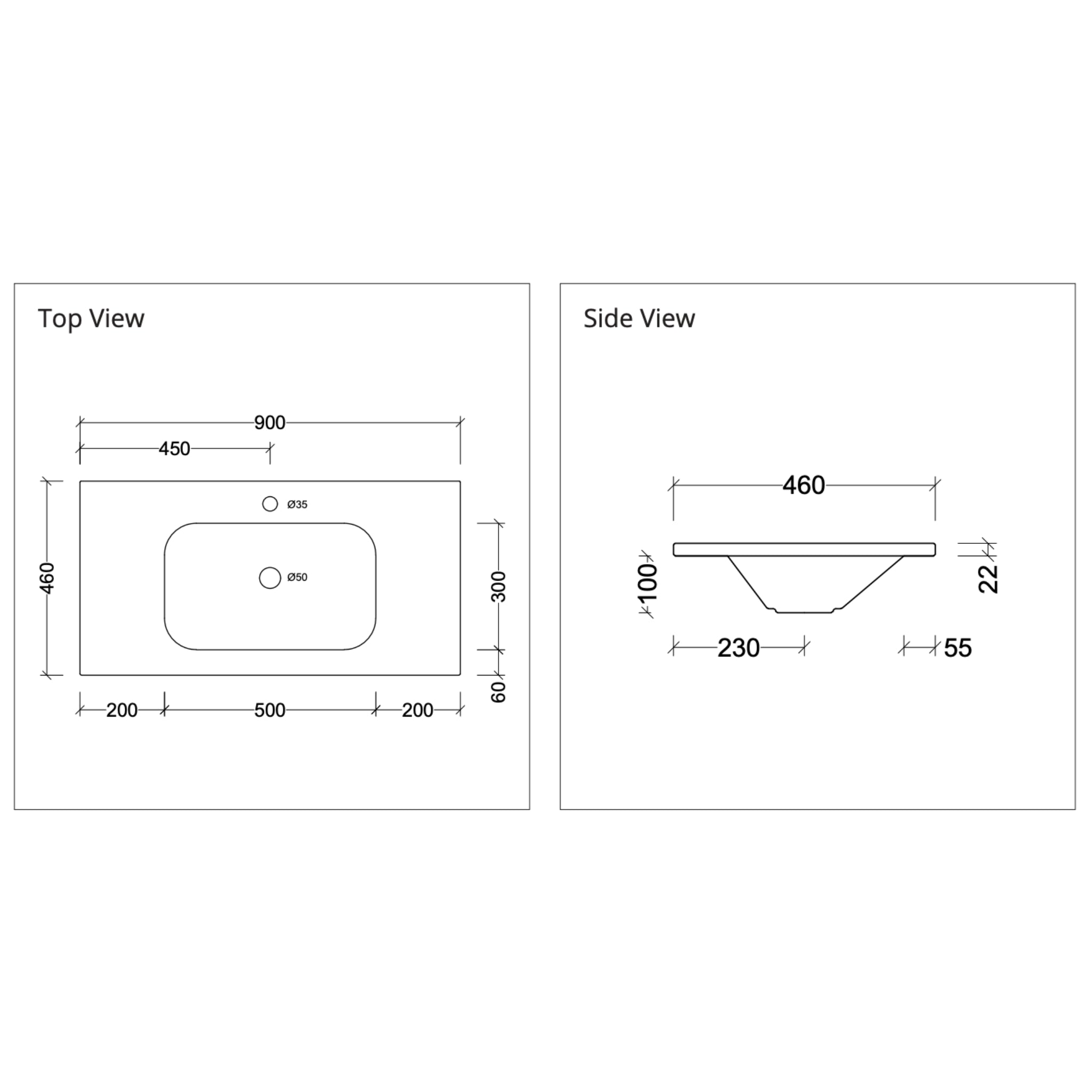 DUROCLASS STADIUM GLOSS WHITE SINGLE BOWL UNDERMOUNT VANITY TOP (MULTIPLE SIZES AVAILABLE)