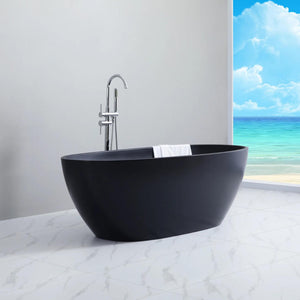 POSEIDON STELLA FREE STANDING BATHTUB MATTE BLACK 1700MM