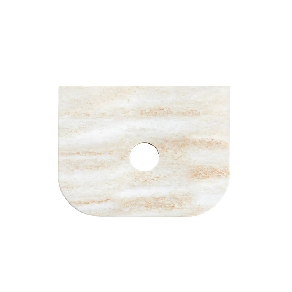 OTTI HAVANA ENGLISH EDGE SAND DUNE ABOVE COUNTER SINGLE VANITY SOLID SURFACE STONE TOP (MULTIPLE SIZES AVAILABLE)