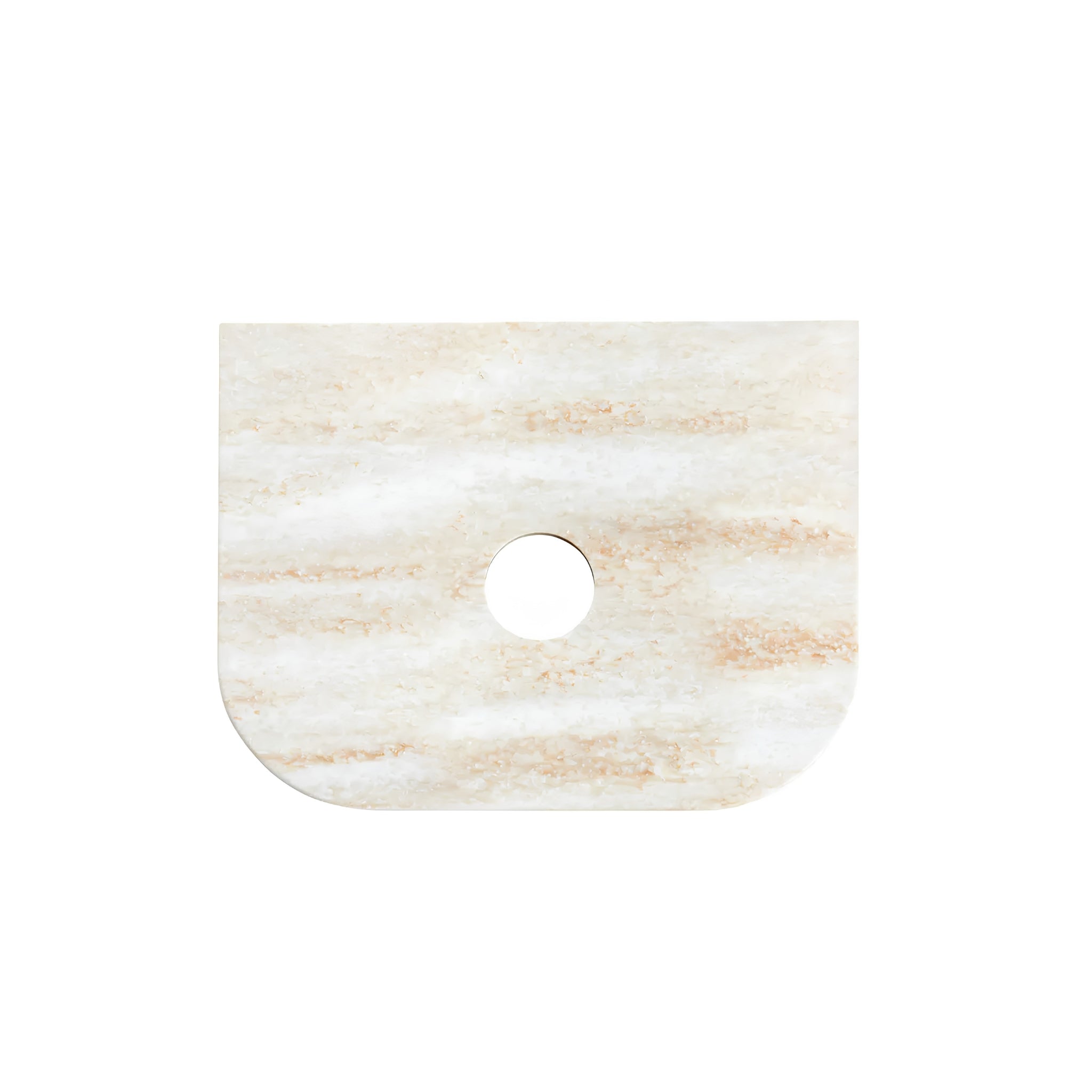 OTTI HAVANA ENGLISH EDGE SAND DUNE ABOVE COUNTER SINGLE VANITY SOLID SURFACE STONE TOP (MULTIPLE SIZES AVAILABLE)
