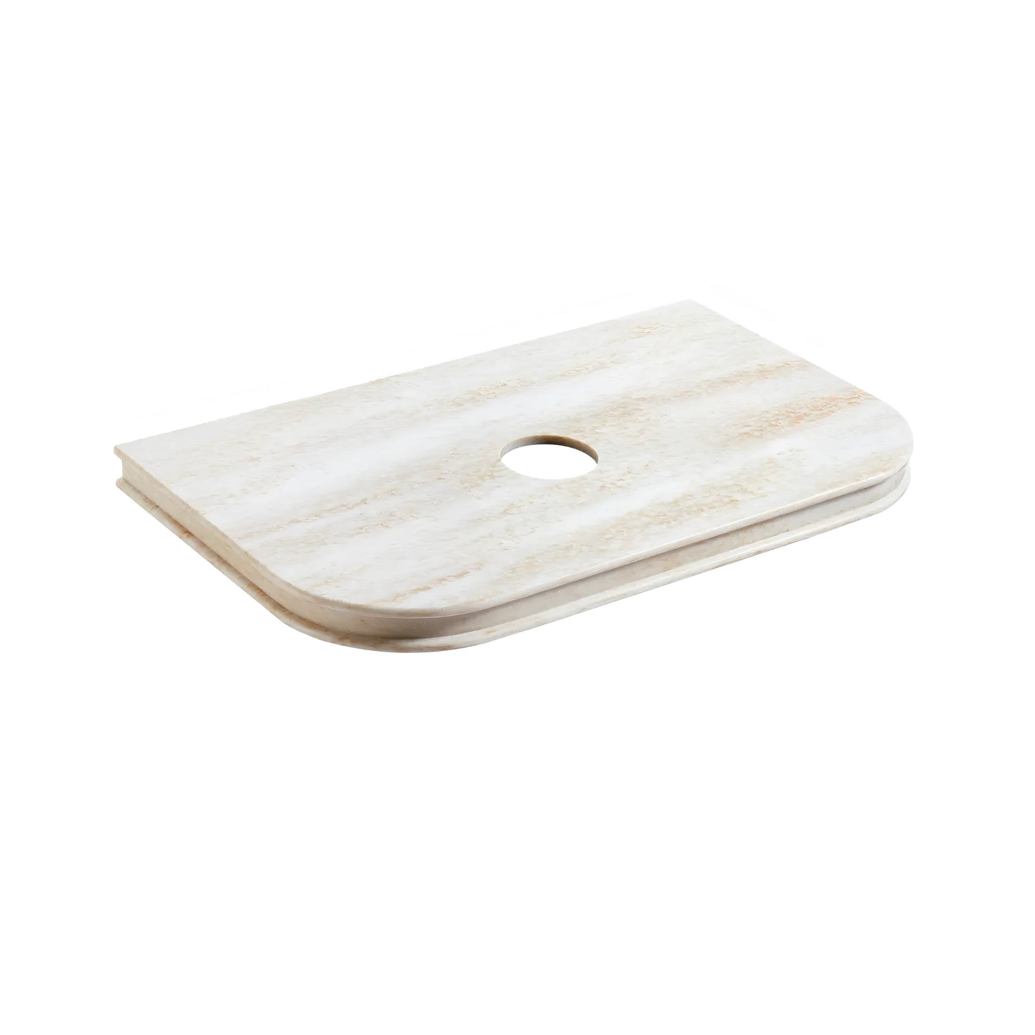OTTI HAVANA ENGLISH EDGE SAND DUNE ABOVE COUNTER SINGLE VANITY SOLID SURFACE STONE TOP (MULTIPLE SIZES AVAILABLE)