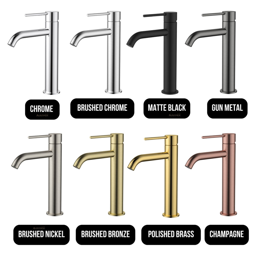 MODERN NATIONAL STAR MINI MID RISE LEAD FREE TALL BASIN MIXER 223MM GUN METAL