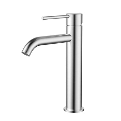 MODERN NATIONAL STAR MINI MID RISE LEAD FREE TALL BASIN MIXER 233MM BRUSHED CHROME