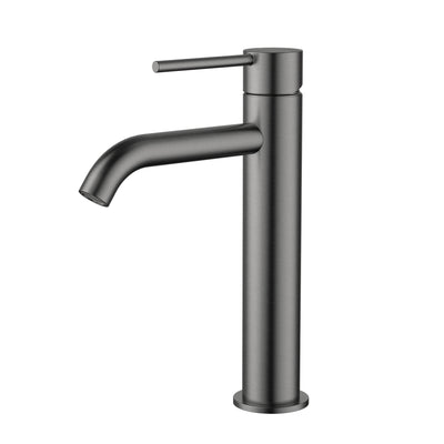 MODERN NATIONAL STAR MINI MID RISE LEAD FREE TALL BASIN MIXER 223MM GUN METAL