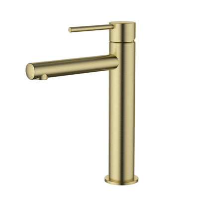 MODERN NATIONAL STAR MINI LEAD FREE MID RISE TALL BASIN MIXER 233MM BRUSHED BRONZE