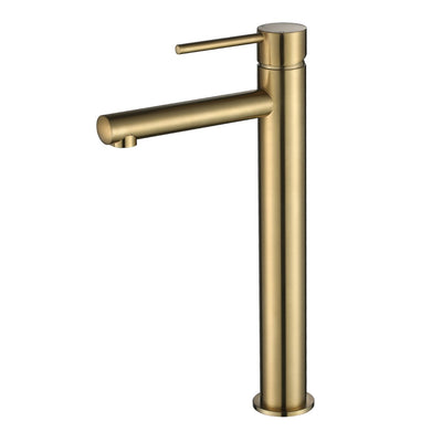 MODERN NATIONAL STAR MINI HIGH RISE TALL BASIN MIXER 308MM BRUSHED BRONZE