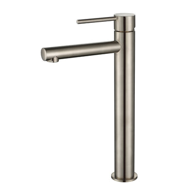 MODERN NATIONAL STAR MINI HIGH RISE TALL BASIN MIXER 308MM BRUSHED NICKEL