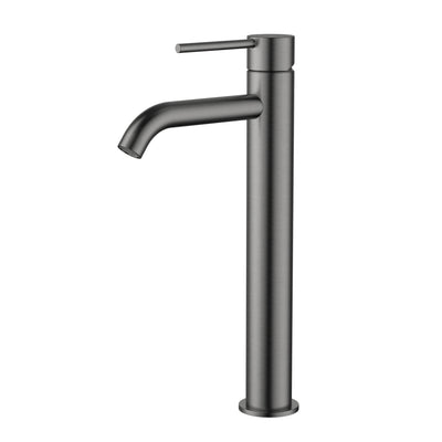 MODERN NATIONAL STAR MINI HIGH RISE LEAD FREE TALL BASIN MIXER 308MM GUN METAL