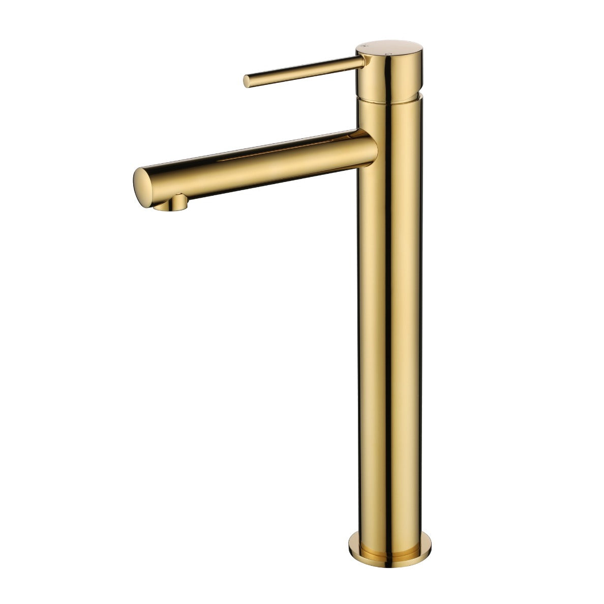 MODERN NATIONAL STAR MINI HIGH RISE TALL BASIN MIXER 308MM POLISHED BRASS