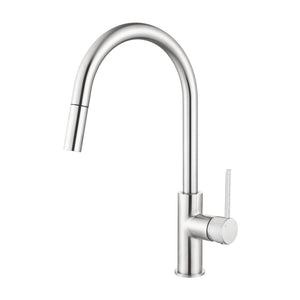 MODERN NATIONAL STAR MINI PULL OUT KITCHEN MIXER WITH KNURLED HANDLE 393MM CHROME