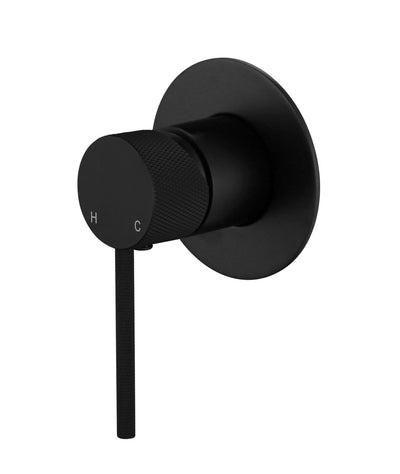 MODERN NATIONAL STAR MINI SHOWER MIXER WITH KNURLED HANDLE MATTE BLACK