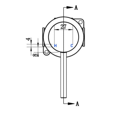 MODERN NATIONAL STAR MINI SHOWER MIXER TRIM KIT WITH UNIVERSAL BODY CHAMPAGNE