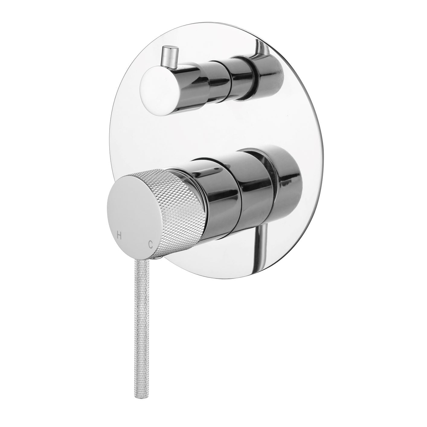 MODERN NATIONAL STAR MINI SHOWER DIVERTER MIXER WITH KNURLED HANDLE 130MM CHROME