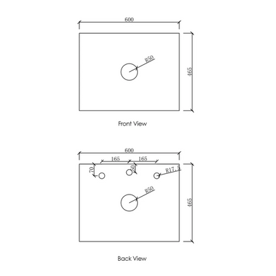 OTTI NATURAL CARRARA WHITE ABOVE COUNTER SINGLE VANITY MARBLE STONE TOP (AVAILABLE IN 600MM, 750MM, 900MM AND 1200MM)