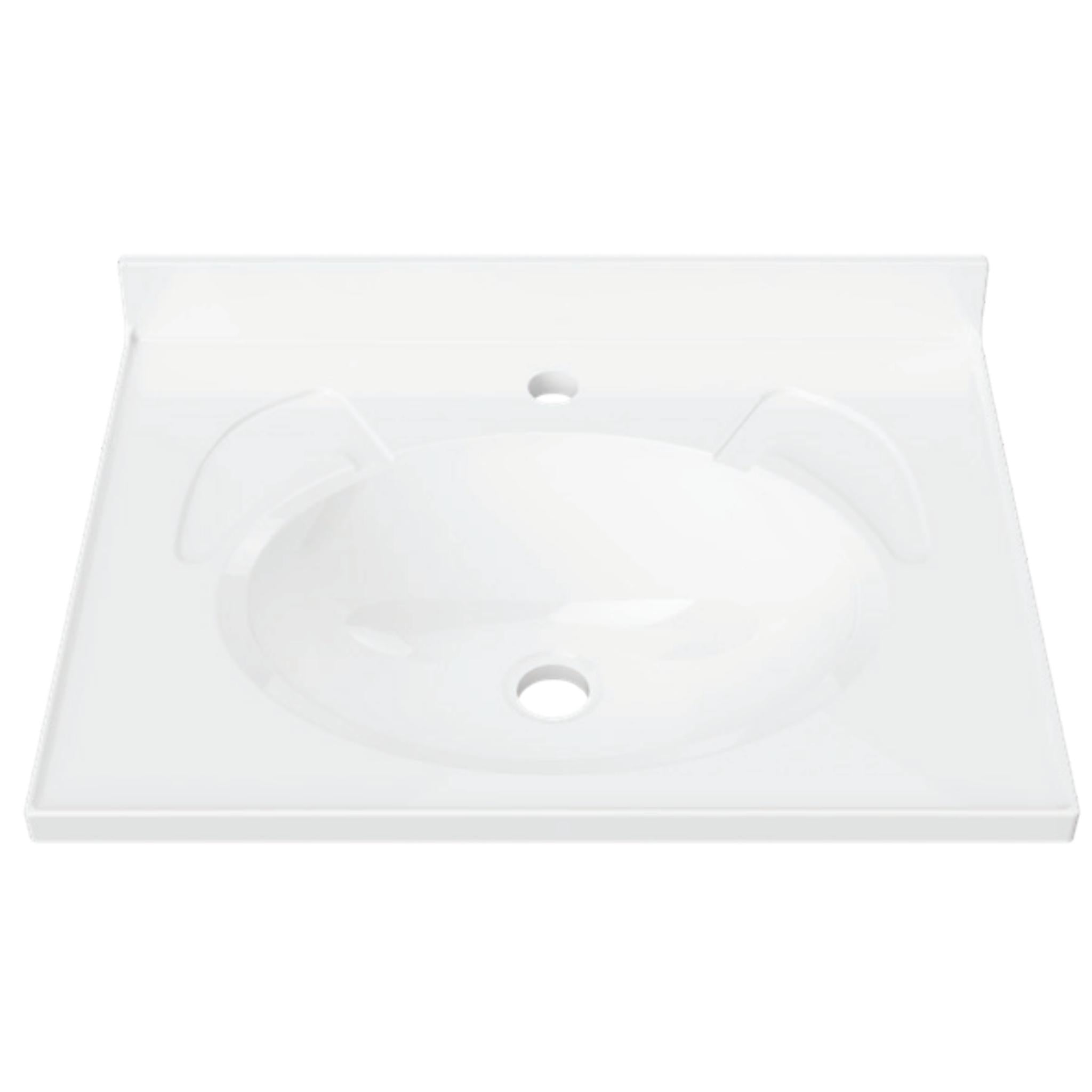 DUROCLASS SUPREME GLOSS WHITE SINGLE BOWL UNDERMOUNT VANITY TOP (MULTIPLE SIZES AVAILABLE)