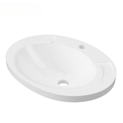 DUROCLASS SUPREME INSET BASIN GLOSS WHITE 520MM