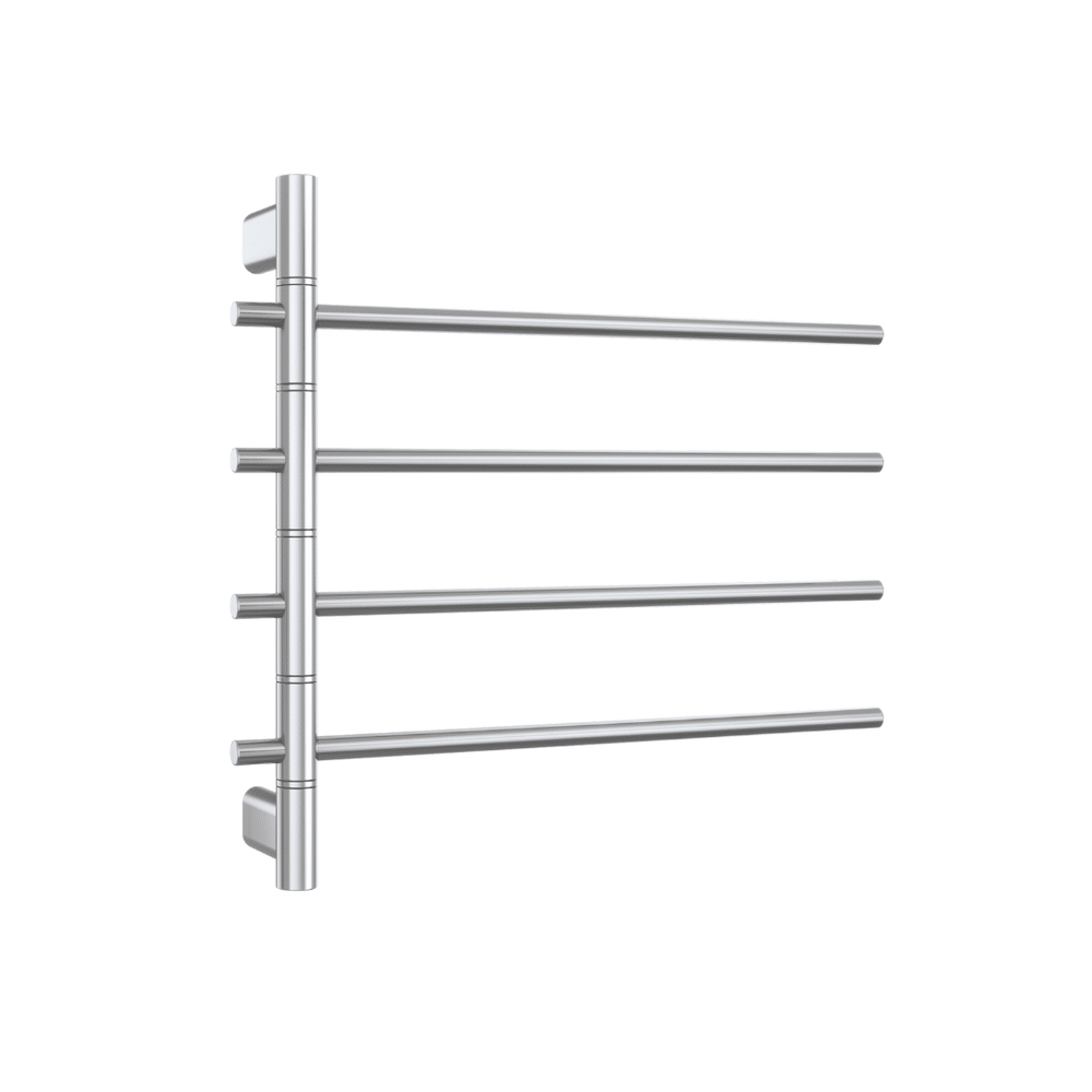 THERMOGROUP SWIVEL HEATED TOWEL RAIL POLISHED STAINLESS STEEL 595MM
