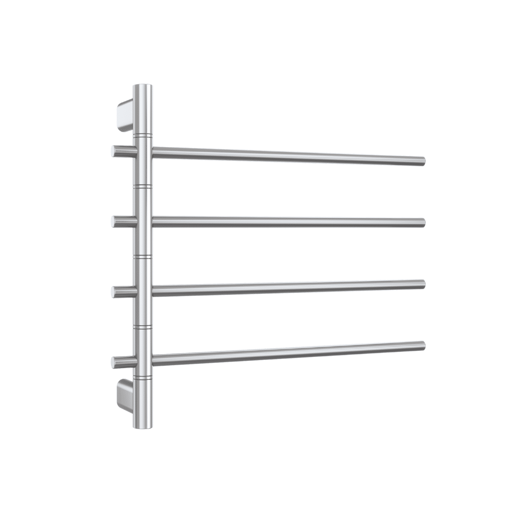 THERMOGROUP SWIVEL HEATED TOWEL RAIL POLISHED STAINLESS STEEL 595MM