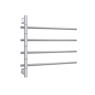 THERMOGROUP SWIVEL HEATED TOWEL RAIL POLISHED STAINLESS STEEL 595MM
