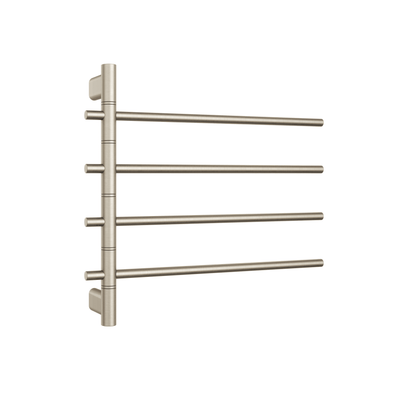 THERMGROUP SWIVEL HEATED TOWEL RAIL BRUSHED NICKEL 595MM