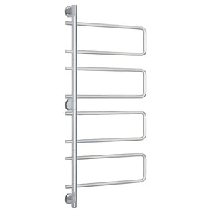 THERMOGROUP ROUND SWIVEL HEATED TOWEL RAIL POLISHED STAINLESS STEEL 1260MM