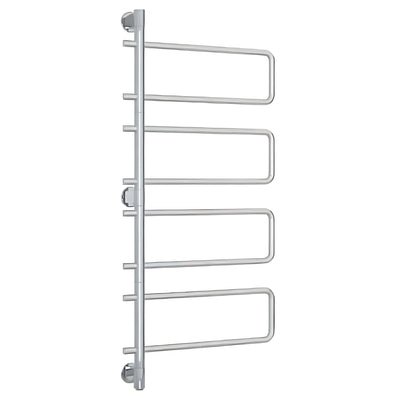 THERMOGROUP ROUND SWIVEL HEATED TOWEL RAIL POLISHED STAINLESS STEEL 1260MM
