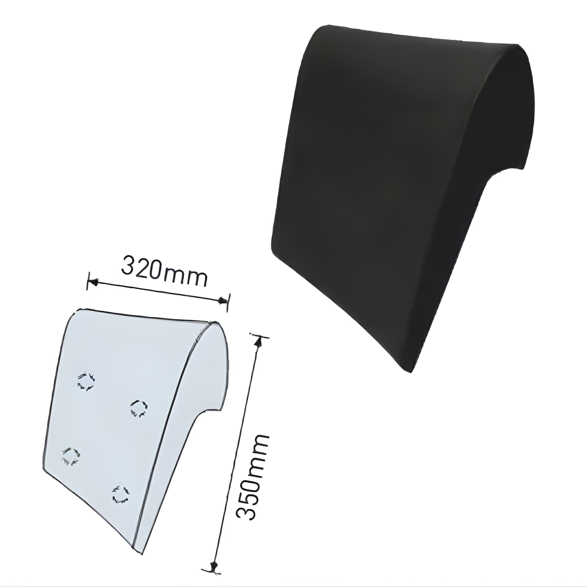 DECINA ORION BATH PILLOW HEADREST 320MM BLACK