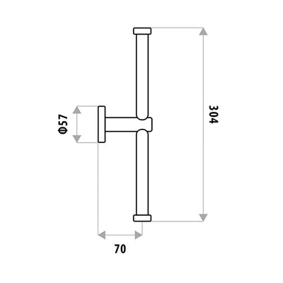 LINKWARE SABINE TOILET ROLL STIRRUP HOLDER CHROME