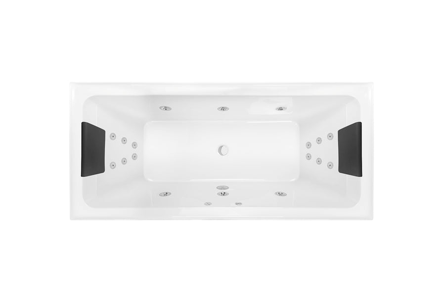 DECINA SAN DIEGO INSET DOLCE VITA SPA BATH GLOSS WHITE 1790MM WITH 18-JETS