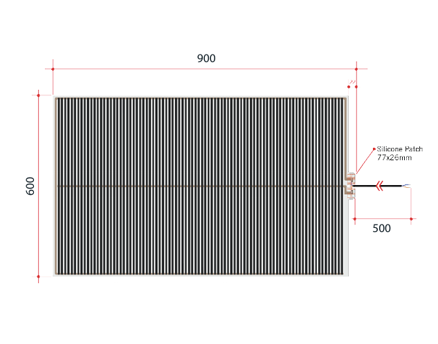 THERMOGROUP ABLAZE RECTANGLE 25MM BEVEL EDGE MIRROR WITH DEMISTER 900X1500MM
