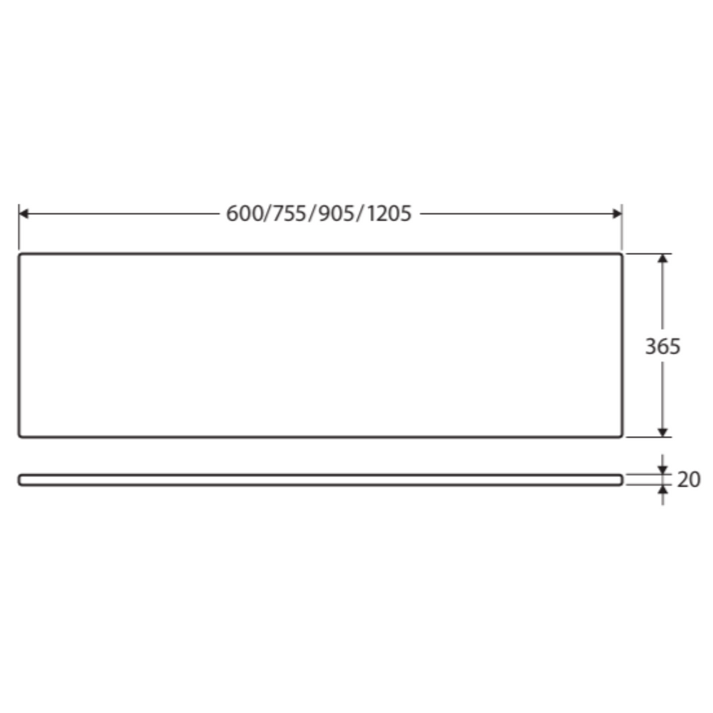 FIENZA CRYSTAL PURE SILICA FREE RECTANGULAR STONE BENCHTOP (MULTIPLE SIZES AVAILABLE)