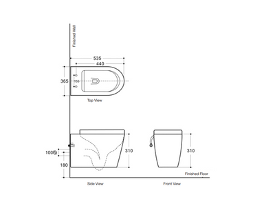 BELBAGNO FLAY-R WALL HUNG PAN GLOSS WHITE