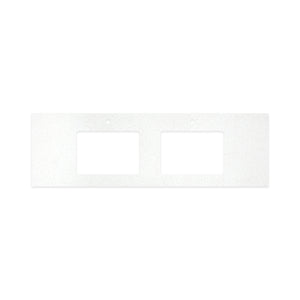 FIENZA SNOWFLAKE RECTANGULAR SOLID SURFACE BENCHTOP WITH DOUBLE UNDERMOUNT BASIN HOLES (AVAILABLE IN 1500MM AND 1800MM)