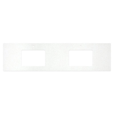 FIENZA SNOWFLAKE RECTANGULAR SOLID SURFACE BENCHTOP WITH DOUBLE UNDERMOUNT BASIN HOLES (AVAILABLE IN 1500MM AND 1800MM)