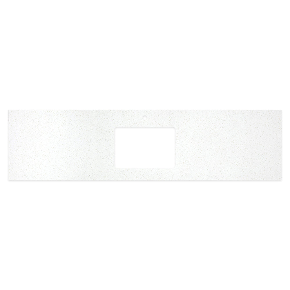 FIENZA SNOWFLAKE RECTANGULAR SOLID SURFACE BENCHTOP WITH UNDERMOUNT BASIN HOLE & TAP HOLE (AVAILABLE IN 600MM, 750MM, 900MM, 1200MM, 1500MM AND 1800MM)