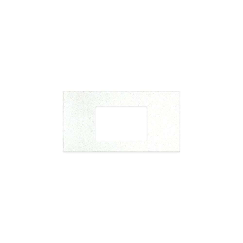 FIENZA SNOWFLAKE RECTANGULAR SOLID SURFACE BENCHTOP WITH UNDERMOUNT BASIN HOLE (AVAILABLE IN 600MM, 750MM, 900MM, 1200MM, 1500MM AND 1800MM)