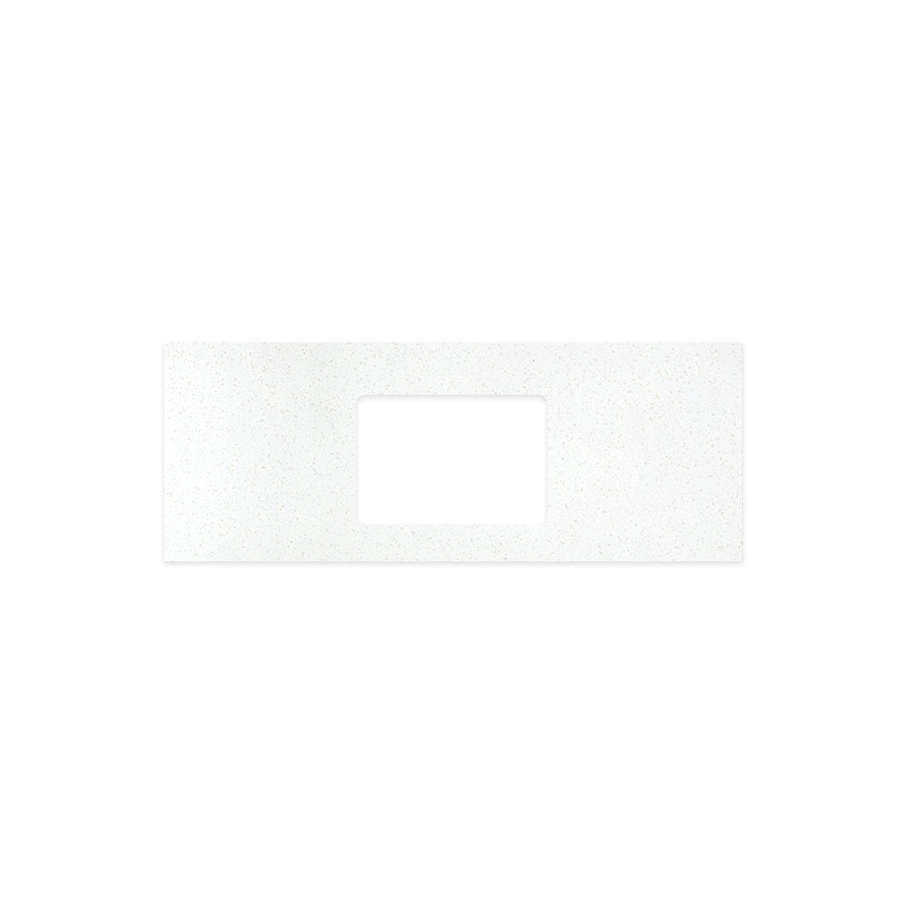 FIENZA SNOWFLAKE RECTANGULAR SOLID SURFACE BENCHTOP WITH UNDERMOUNT BASIN HOLE (AVAILABLE IN 600MM, 750MM, 900MM, 1200MM, 1500MM AND 1800MM)